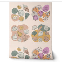 Seashell. Färg Blobs