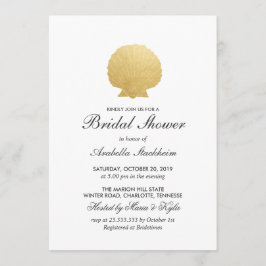 Seashell Faux Gold Foil | Havets Möhippa Inbjudningar