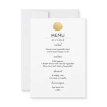 Seashell Faux Gold Foil | Ocean Bröllop Menu
