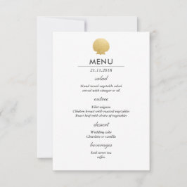 Seashell Faux Gold Foil | Ocean Bröllop Menu Inbjudningar