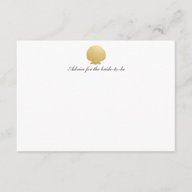 Seashell Faux Gold Foil | Råd för Ocean Bröllop (Framsida)