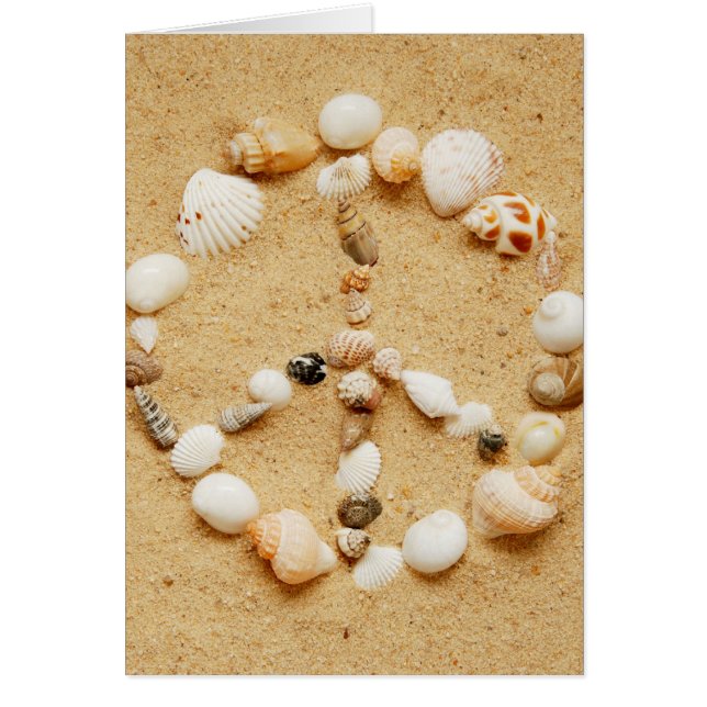 Seashell-Fredstecken-kort Hälsningskort (Framsidan)