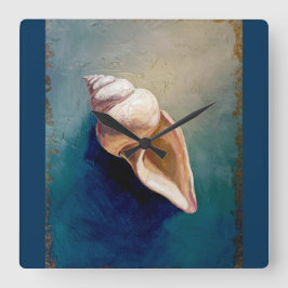 Seashell Fyrkantig Klocka