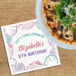 Seashell Girls Birthday Pappersservett