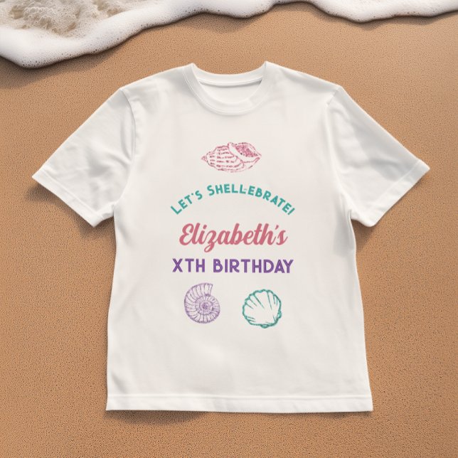 Seashell Girls Birthday T Shirt (Skapare uppladdad)