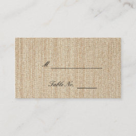 Seashell Gräns på Brown Weave Bröllop-platskort Placeringskort