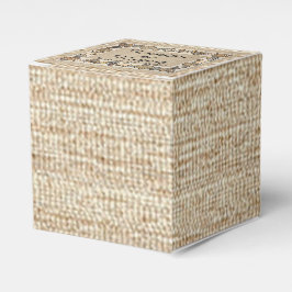 Seashell Gräns på Brown Weave Bröllop Presentaskar