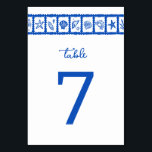 Seashell Grid Beach WedBlue White ANPASSNINGSBAR Bordsnummer<br><div class="desc">Perfekt bordsnummer kort för en roligt bröllop! Hand skapade konst åt dig! Perfekt för en bröllop, möhippa i havet, bachelorettfest, förlovningsfest eller födelsedag. FULLT ANPASSADE! Klicka på "Anpassa" ovan om du vill redigera texten. Klicka på "Redigera med verktyg" om du vill justera typsnitt, färg och placeringar och ta bort baksidans...</div>