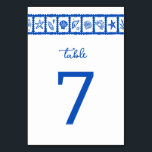 Seashell Grid Beach WedBlue White ANPASSNINGSBAR Bordsnummer<br><div class="desc">Perfekt bordsnummer kort för en roligt bröllop! Hand skapade konst åt dig! Perfekt för en bröllop, möhippa i havet, bachelorettfest, förlovningsfest eller födelsedag. FULLT ANPASSADE! Klicka på "Anpassa" ovan om du vill redigera texten. Klicka på "Redigera med verktyg" om du vill justera typsnitt, färg och placeringar och ta bort baksidans...</div>