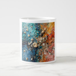Seashell Grit Composite Coastal Biophilic Texture Jumbo Mugg