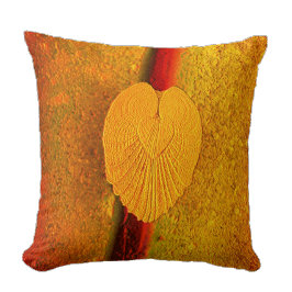 Seashell Heart Angel Vingar- Golden Sunrise Kudde