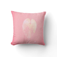 Seashell Heart Angel Vingar- Rosa Cloud