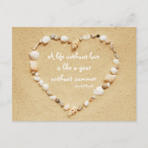Seashell Heart Proverb-vykort Vykort
