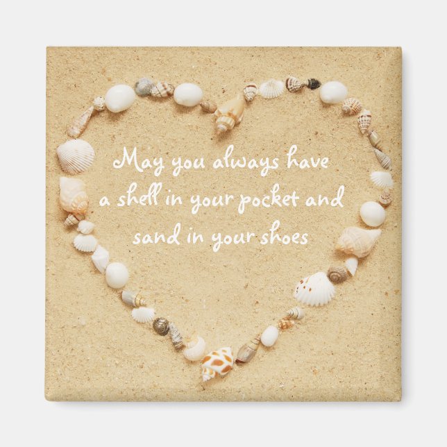 Seashell Heart Quote Magnet (Framsidan)