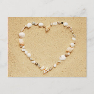Seashell Heart Vykort