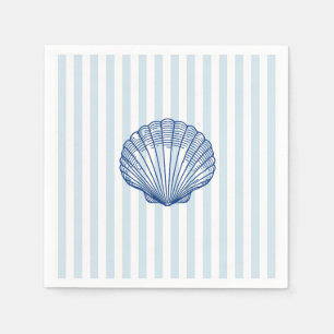 Seashell Kustmålning Nautical Rand Pappersservett