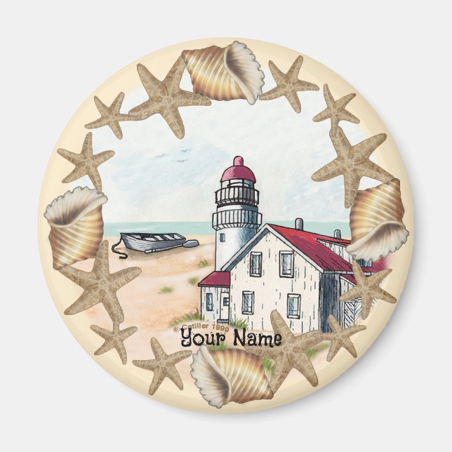 Seashell Lighthouse Magnet (Framsidan)