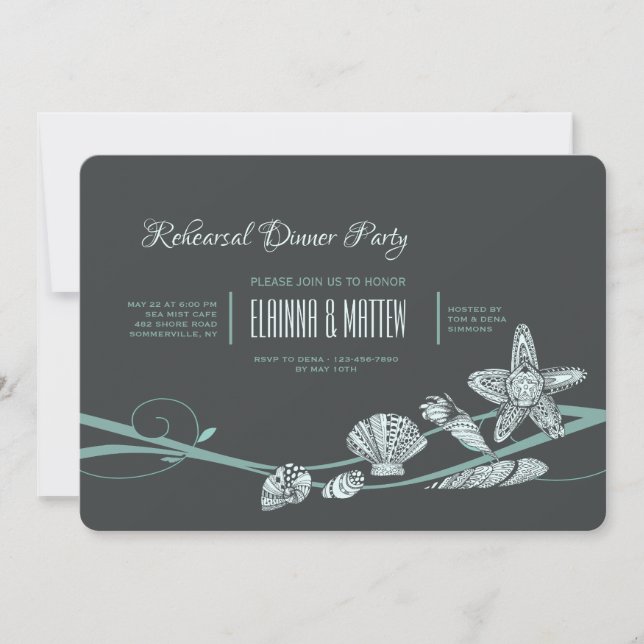 Seashell Medley-inbjudan Inbjudningar (Framsida)