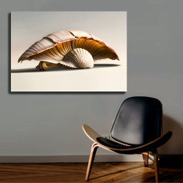Seashell Mushroom Canvas Wall Art