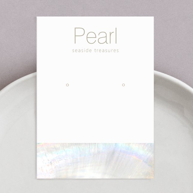 Seashell Nautical Earring Visning Holder Visitkort (Skapare uppladdad)