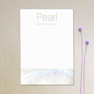 Seashell Necklace Bracelet Visning Holder Visitkort