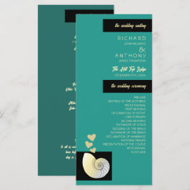 Seashell och Hearts, Beach Wedding Program