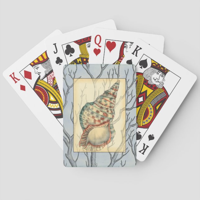 Seashell och Träd Grenar Casinokort (Baksidan)