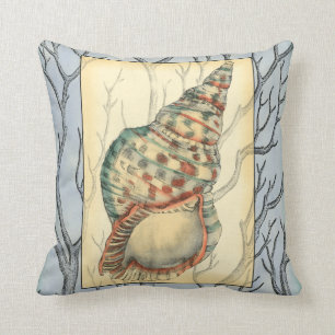 Seashell och Träd Grenar Kudde