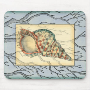 Seashell och Träd Grenar Musmatta