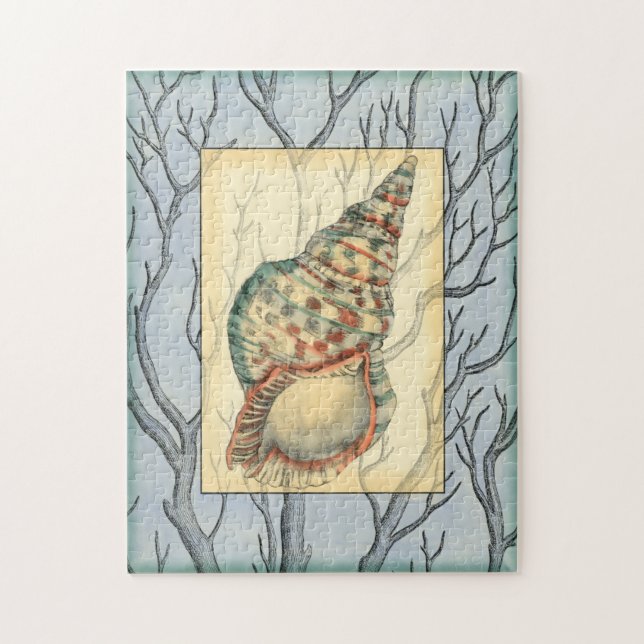 Seashell och Träd Grenar Pussel (Vertikal)