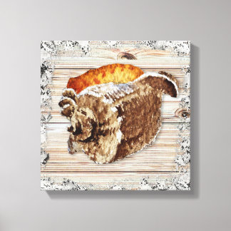 Seashell på Wood Beach House Decor I Canvastryck