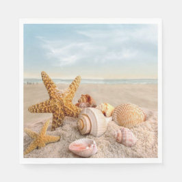 Seashell party napkins pappersservett