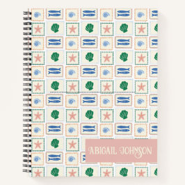 Seashell Pattern Personalize Coastal Boho