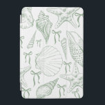 Seashell Rosett band Mönster iPad Mini Skydd<br><div class="desc">Ge liv åt karm vid sidan med elegantens årstidsbetingade mönster med svältfisk,  spiral snäckor och roliga bögar. De mjuka gröntarna på en svart bakgrund skapar en klasslig men likartad havsvib - perfekt för kustnära älskare,  havets livsmiljö fläkt och nautisk retarestetik.</div>