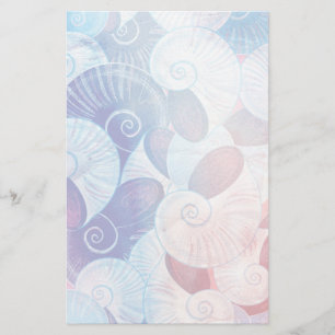 Seashell Scen Mönster Brevpapper