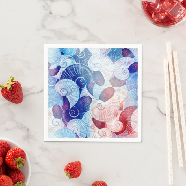 Seashell Scene Mönster Pappersservett (Insitu)