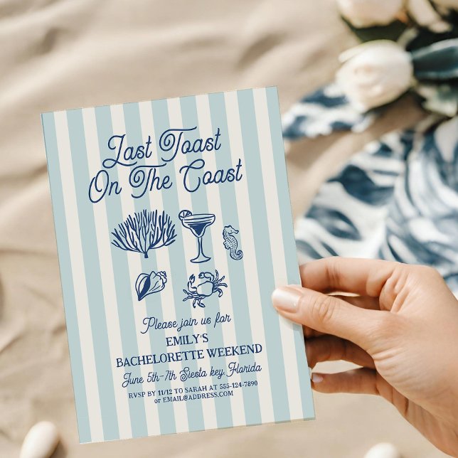 Seashell Sista toast kusten Bachelorette Helg Inbjudningar (Skapare uppladdad)