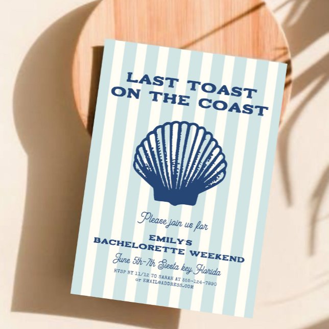 Seashell Sista toast kusten Bachelorette Helg Inbjudningar (Skapare uppladdad)