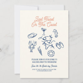 Seashell Sista toast kusten Bachelorette Helg Inbjudningar