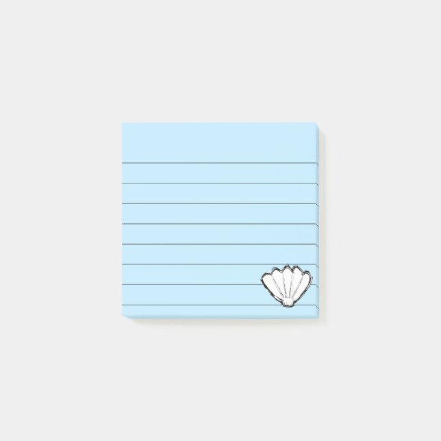 Seashell Sketch Led 3x3 Post-it Block (Framsida)