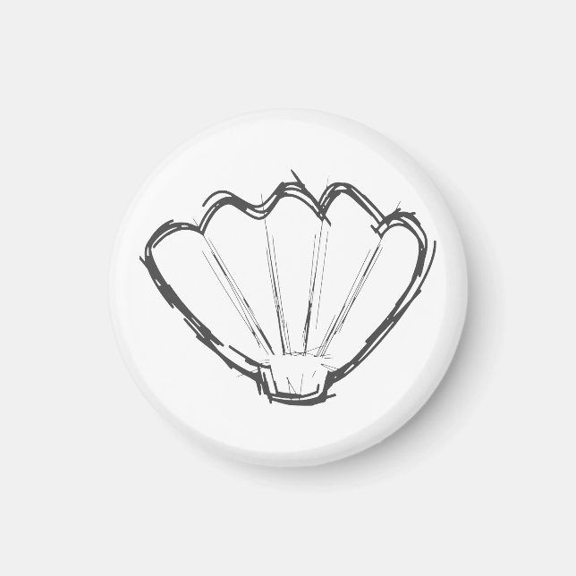 Seashell Sketch Magnet (Framsidan)