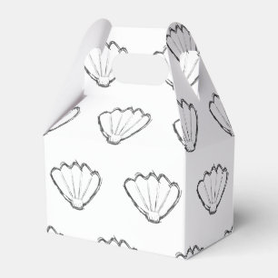 Seashell Sketch Teckning Mönster Presentaskar