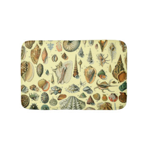 Seashell Snäcka Mollusk Clam Elegant Classic Art Badrumsmatta
