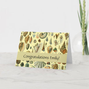 Seashell Snäcka Mollusk Clam Elegant Classic Art Kort