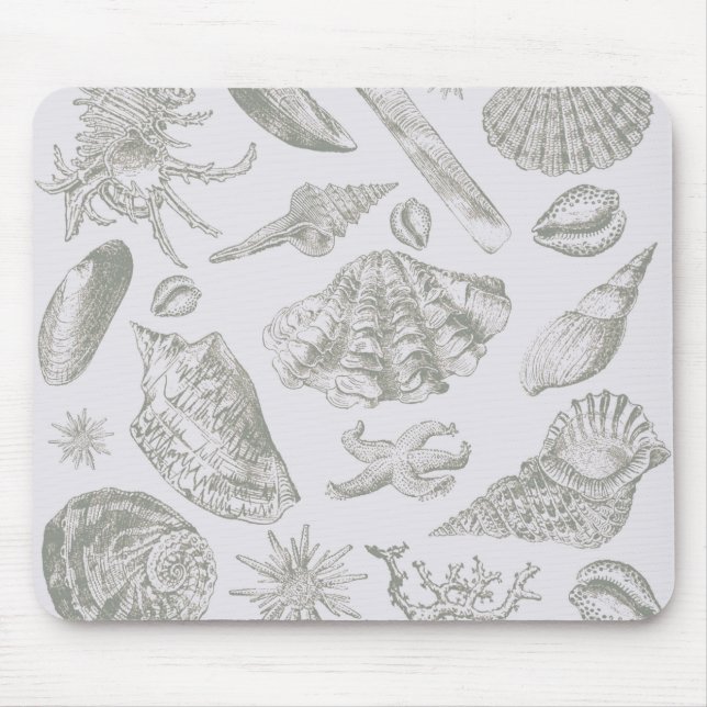 Seashell Soft Antique Art Beach-Snäcka Musmatta (Framsidan)