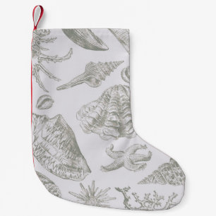 Seashell Soft Antique Art Beach-Snäckor Liten Julstrumpa