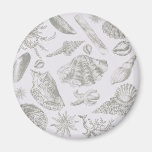 Seashell Soft Antique Art Beach-Snäckor Magnet