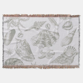 Seashell Soft Antique Art Beach-Snäckor Mysfilt