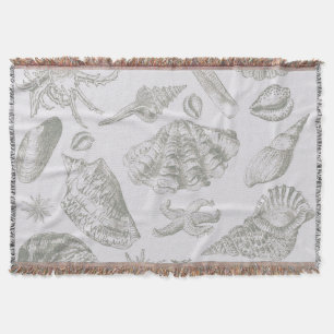 Seashell Soft Antique Art Beach-Snäckor Mysfilt