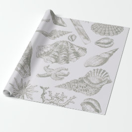 Seashell Soft Antique Art Beach-Snäckor Presentpapper